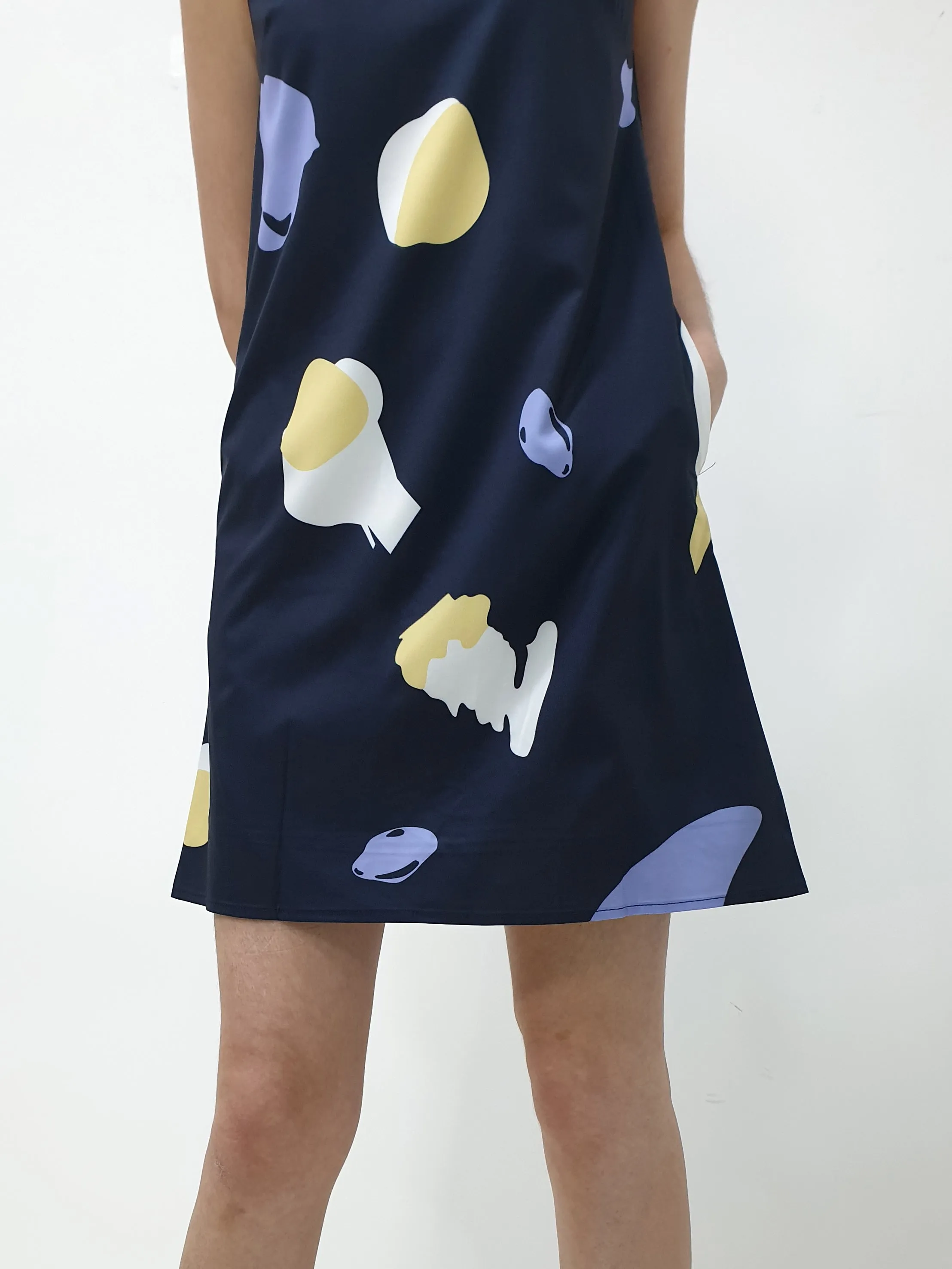 Print Back Tie Shift Dress