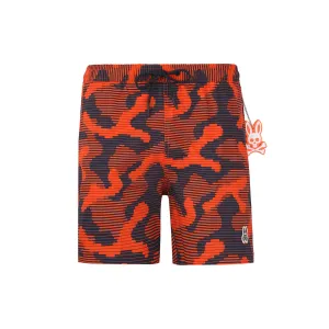 Psycho Bunny Huston Swim Short in Scarlet Ibis