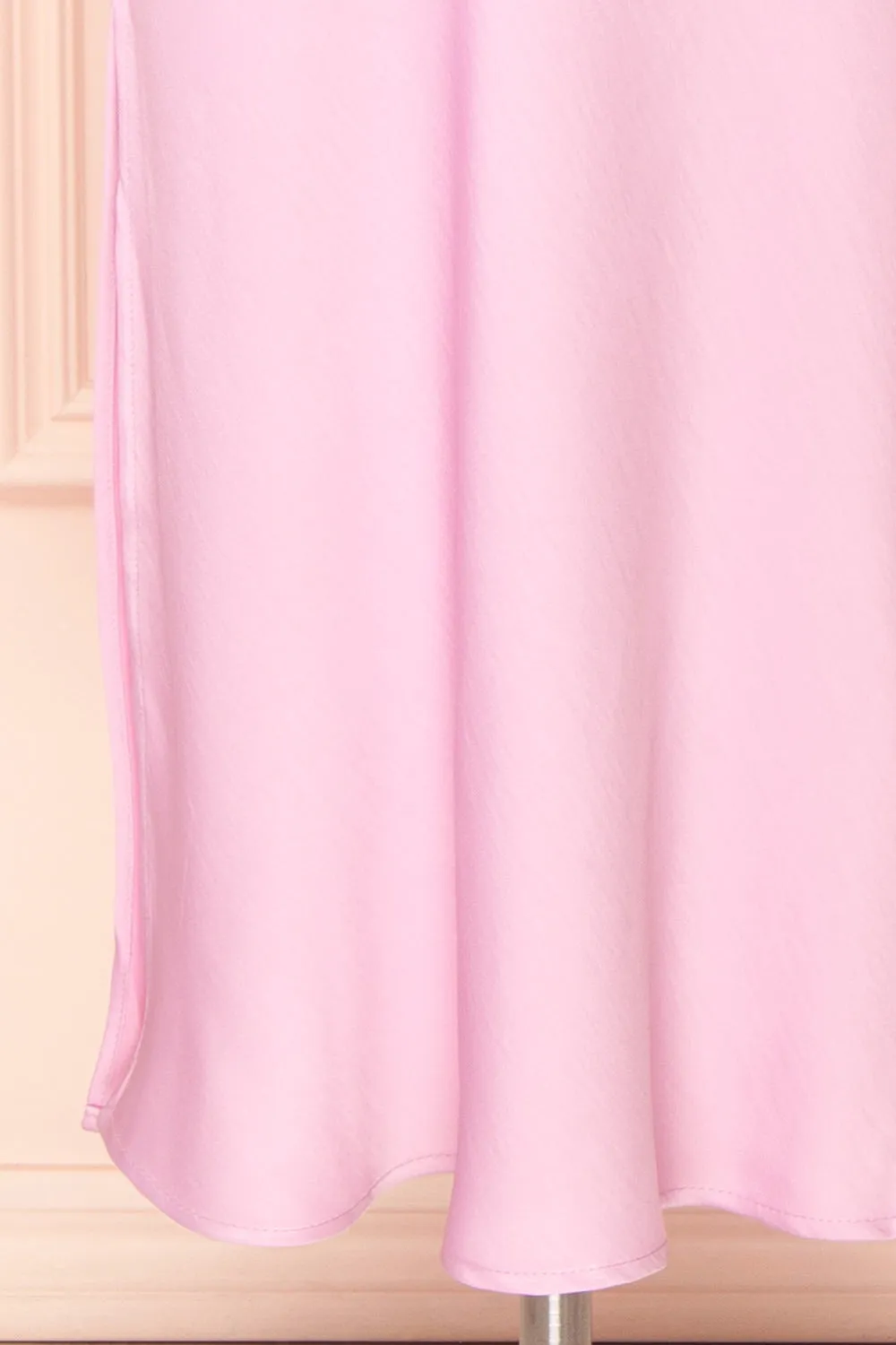 Rebby Pink | Silky Fitted Midi Dress