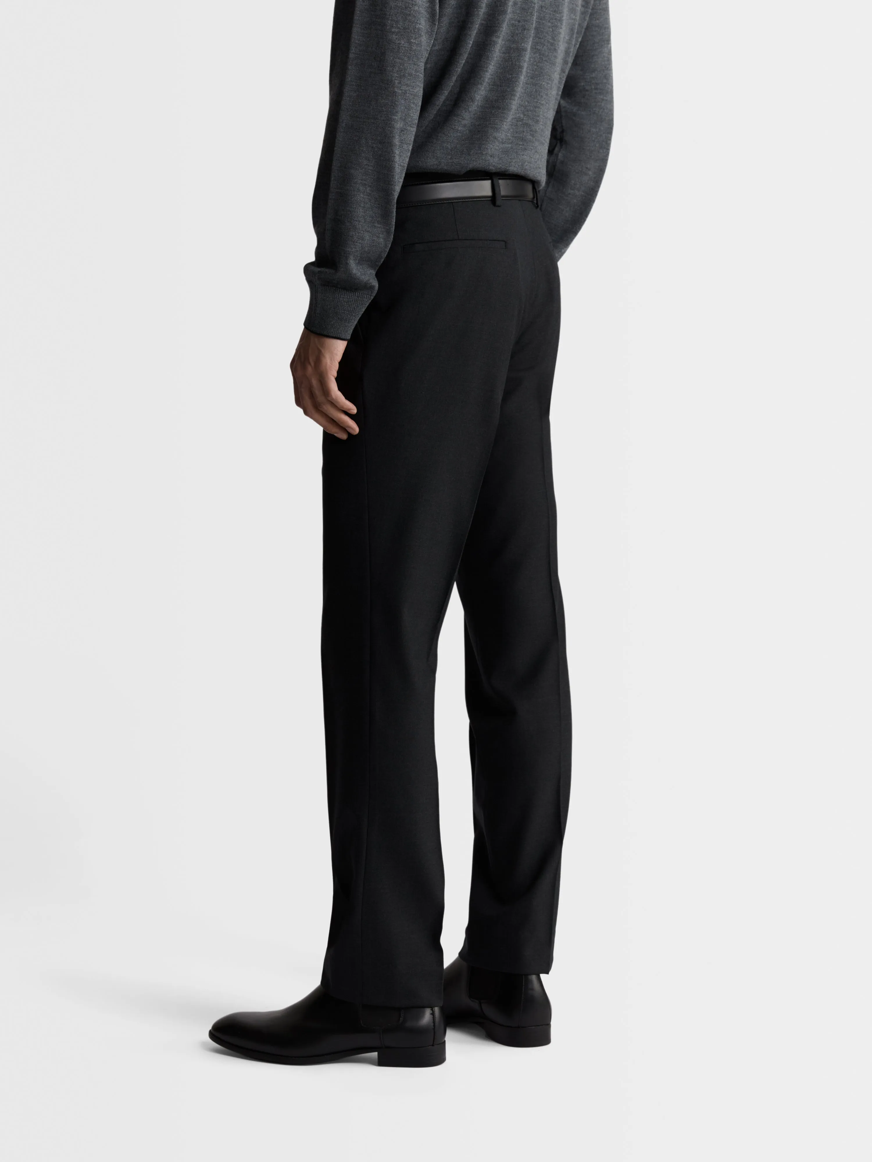 Ronnie Italian Luxury Slim Charcoal Suit Trouser