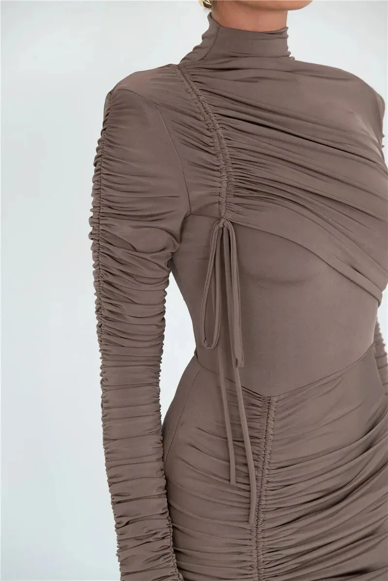 Ruched Elegance Evening Gown