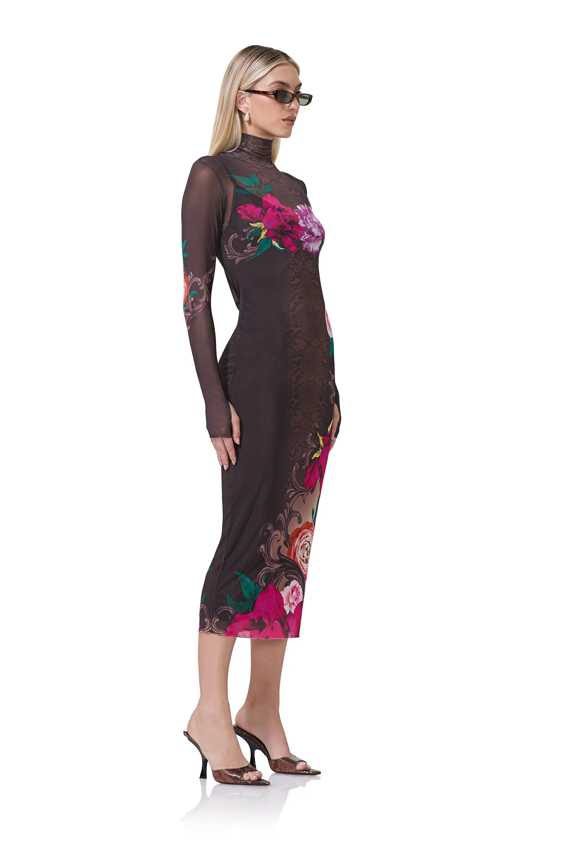 Shailene Dress - Snake Floral