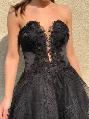 Short Black Wedding Dress