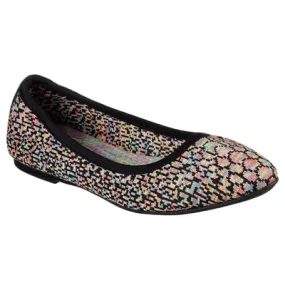 Skechers 48895 BKMT Women's CLEO-RATTLER Flat Shoes