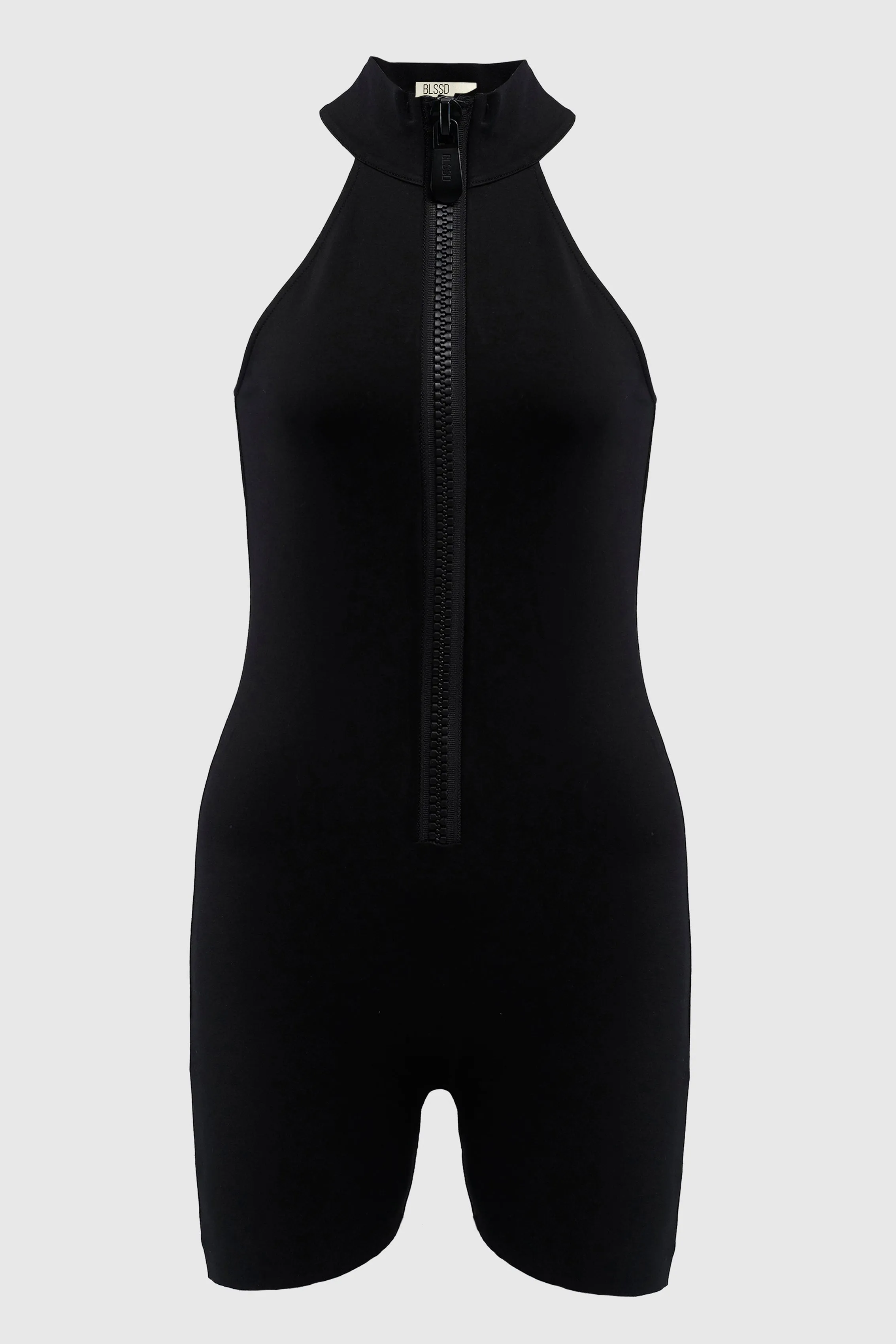 SLEEVELESS BODYSUIT WITH SIGNATURE FRONT ZIP