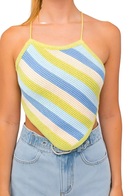 Sleeveless Knit Crop Top