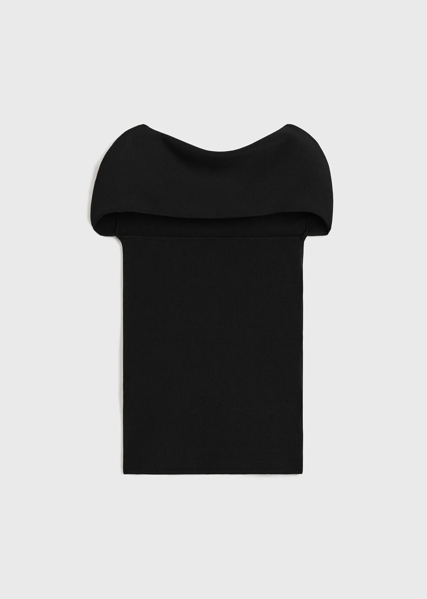 Slip-through knit top black