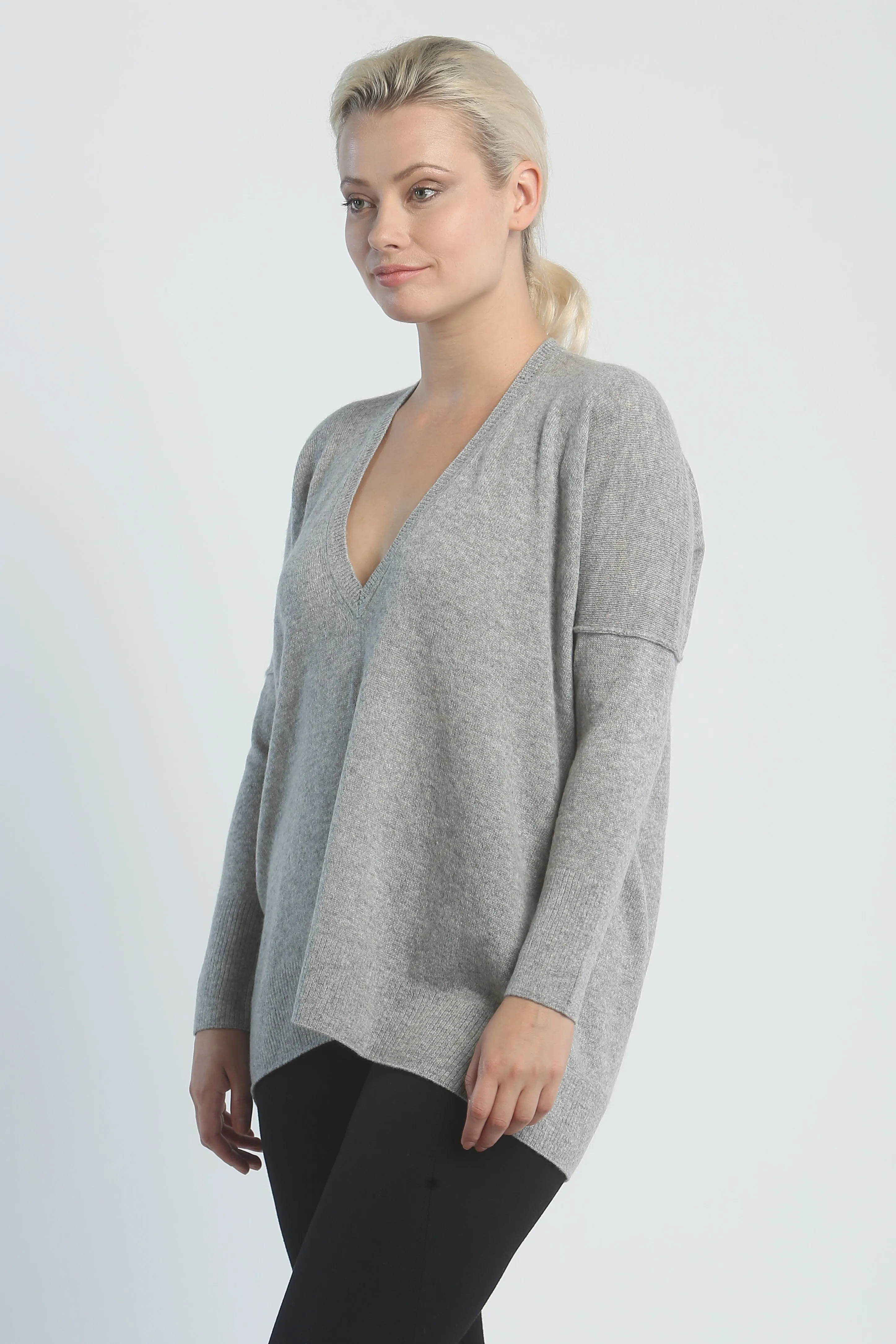 Slouchy V Neck Pullover