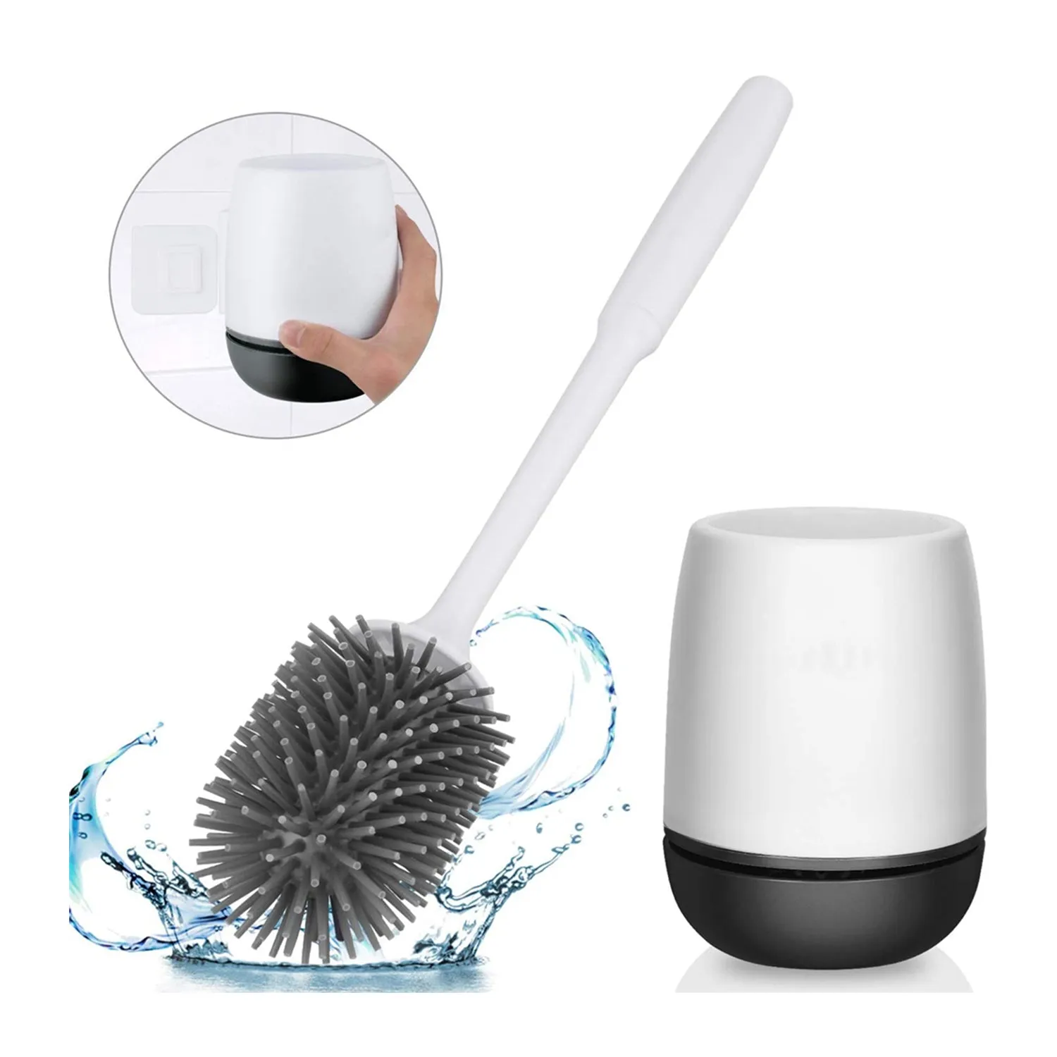 Smart Round Toilet Brush [Silicone]