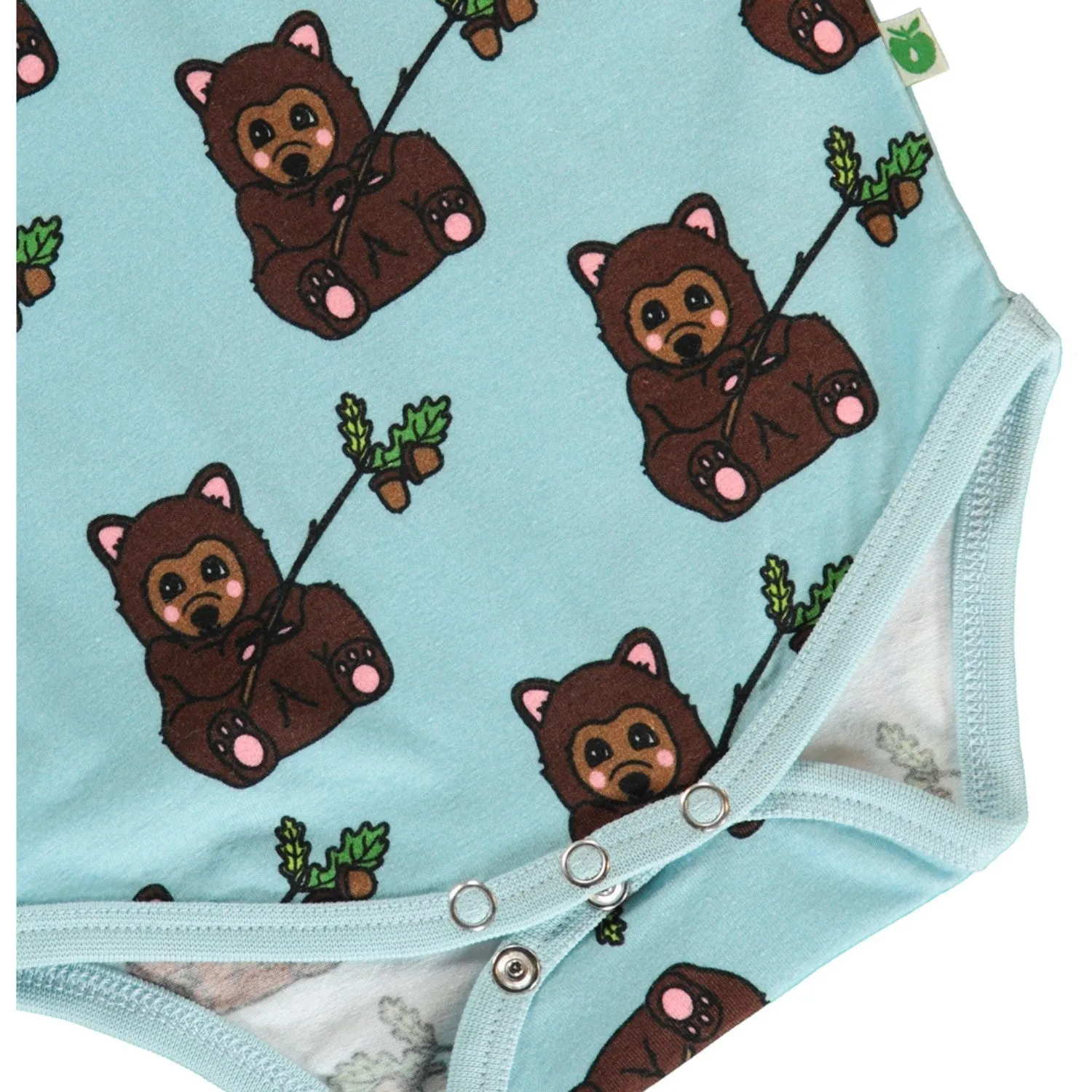 Småfolk Stratosphere Long Sleeve Bodysuit with Bear Cub