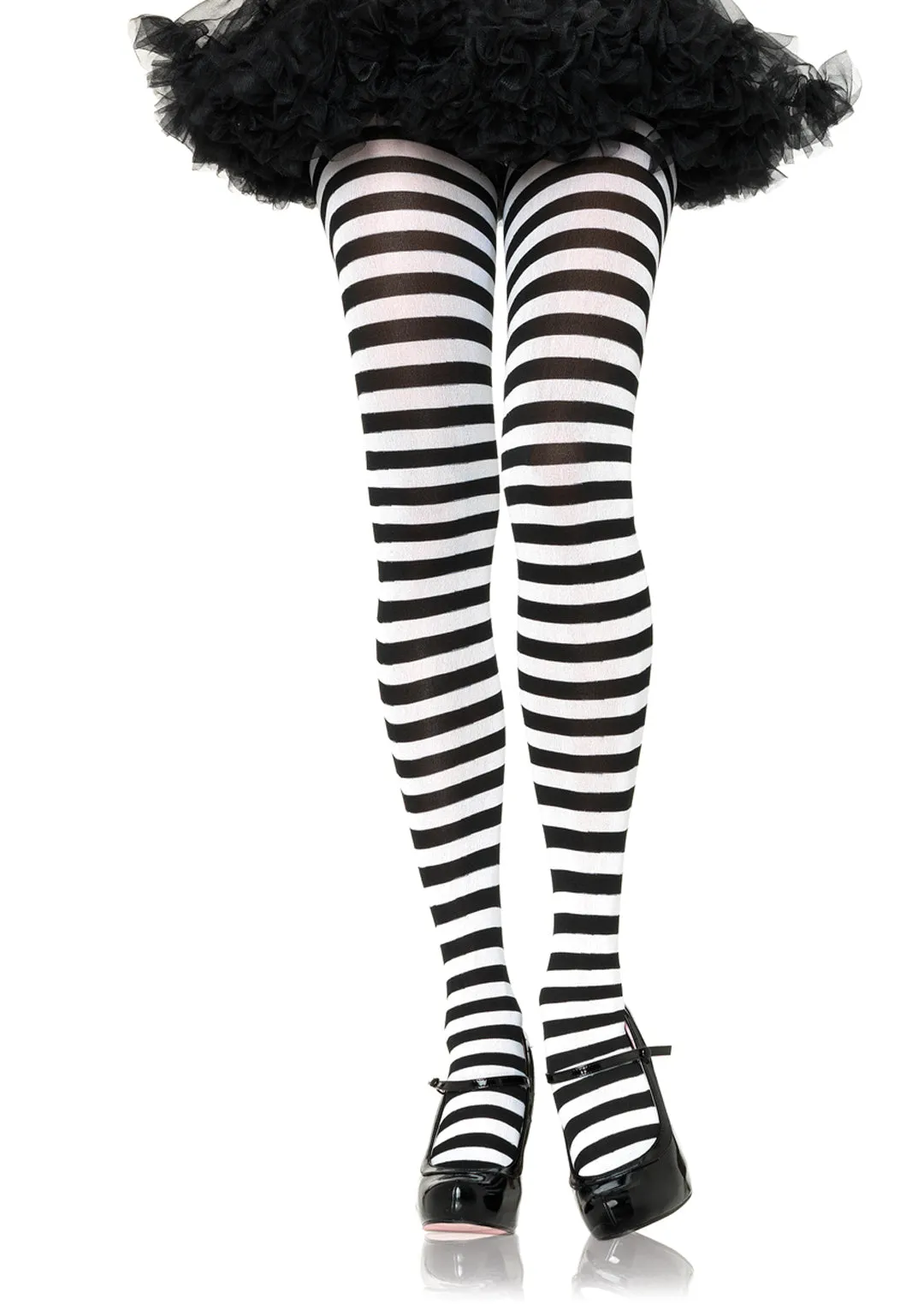 Striped Tights in Black & White