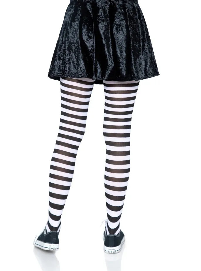 Striped Tights in Black & White