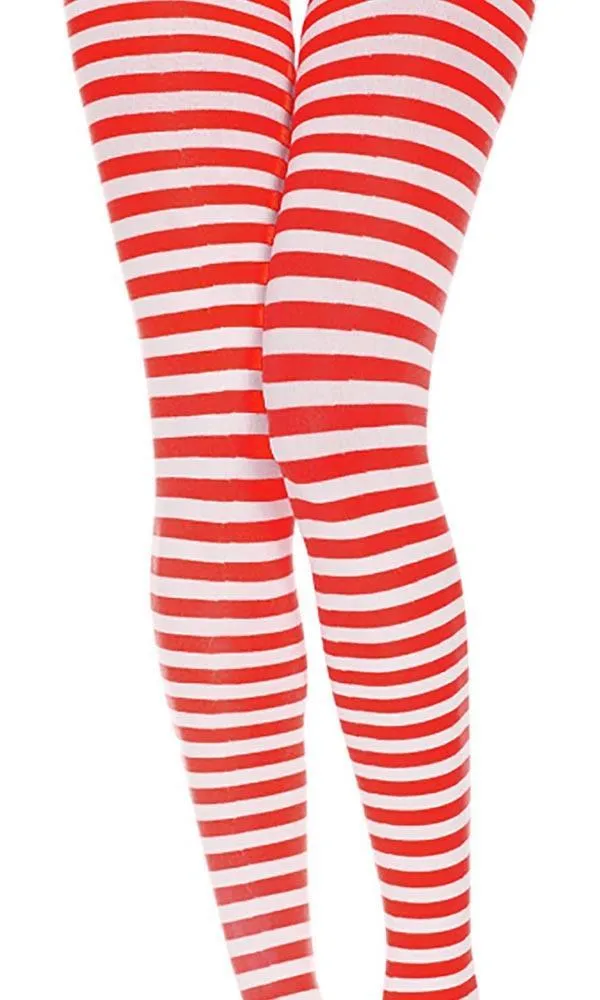 Striped [White/Red] | TIGHTS