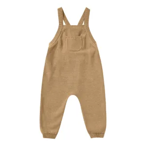 The Knit Overalls by Quincy Mae - Honey - BABY