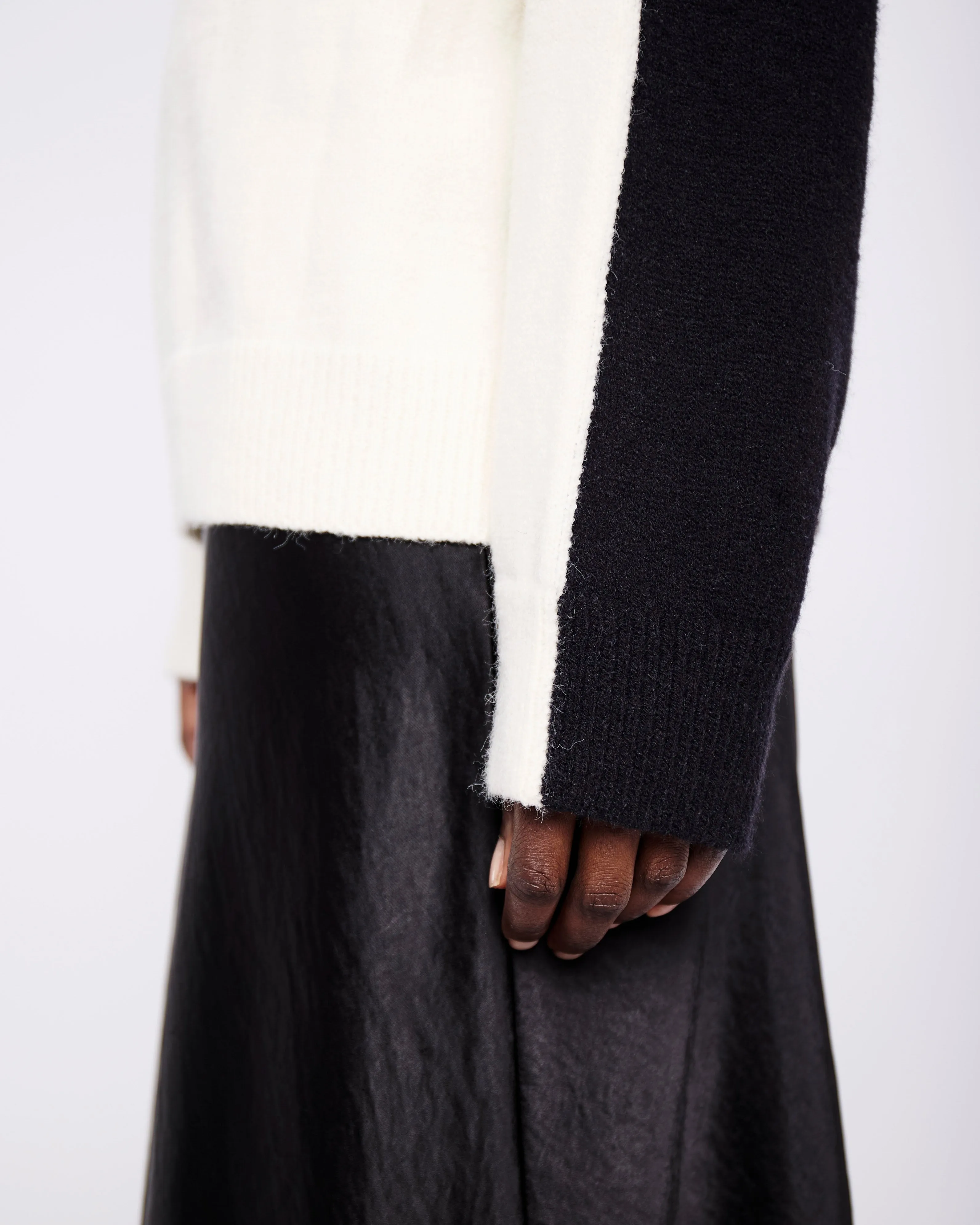 Two Tone Jumper in Black/Milk