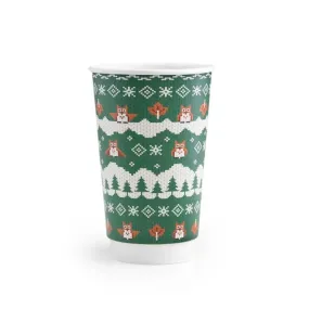 Vegware 16oz Compostable Double Wall Owl Jumper Cup - Pack 400