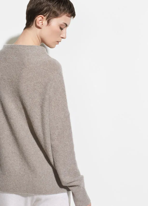 Vince Funnel Neck Sweater  Heathered Taupe