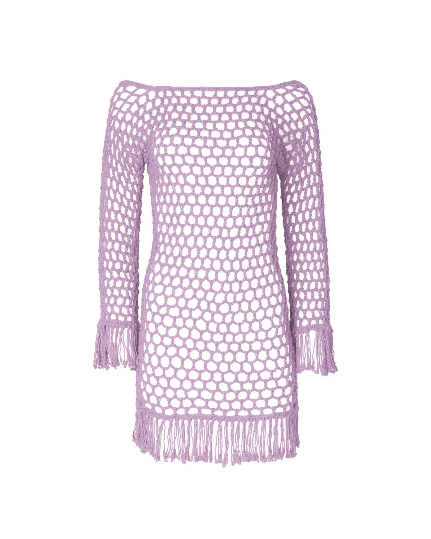 Violet Lilac Crochet Mini Dress