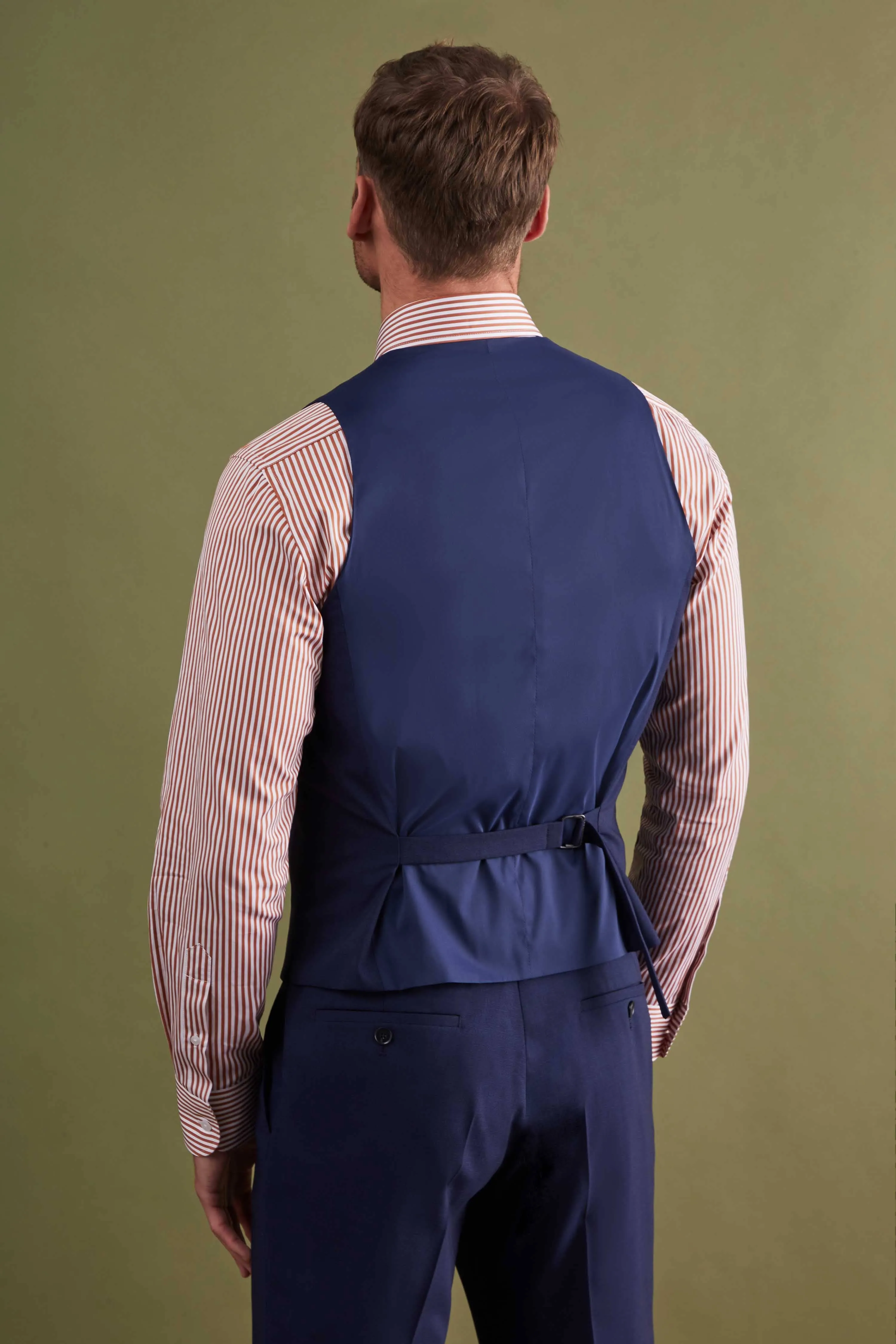 Wilder Tailored Fit Navy Wool Waistcoat - ARCHIVE