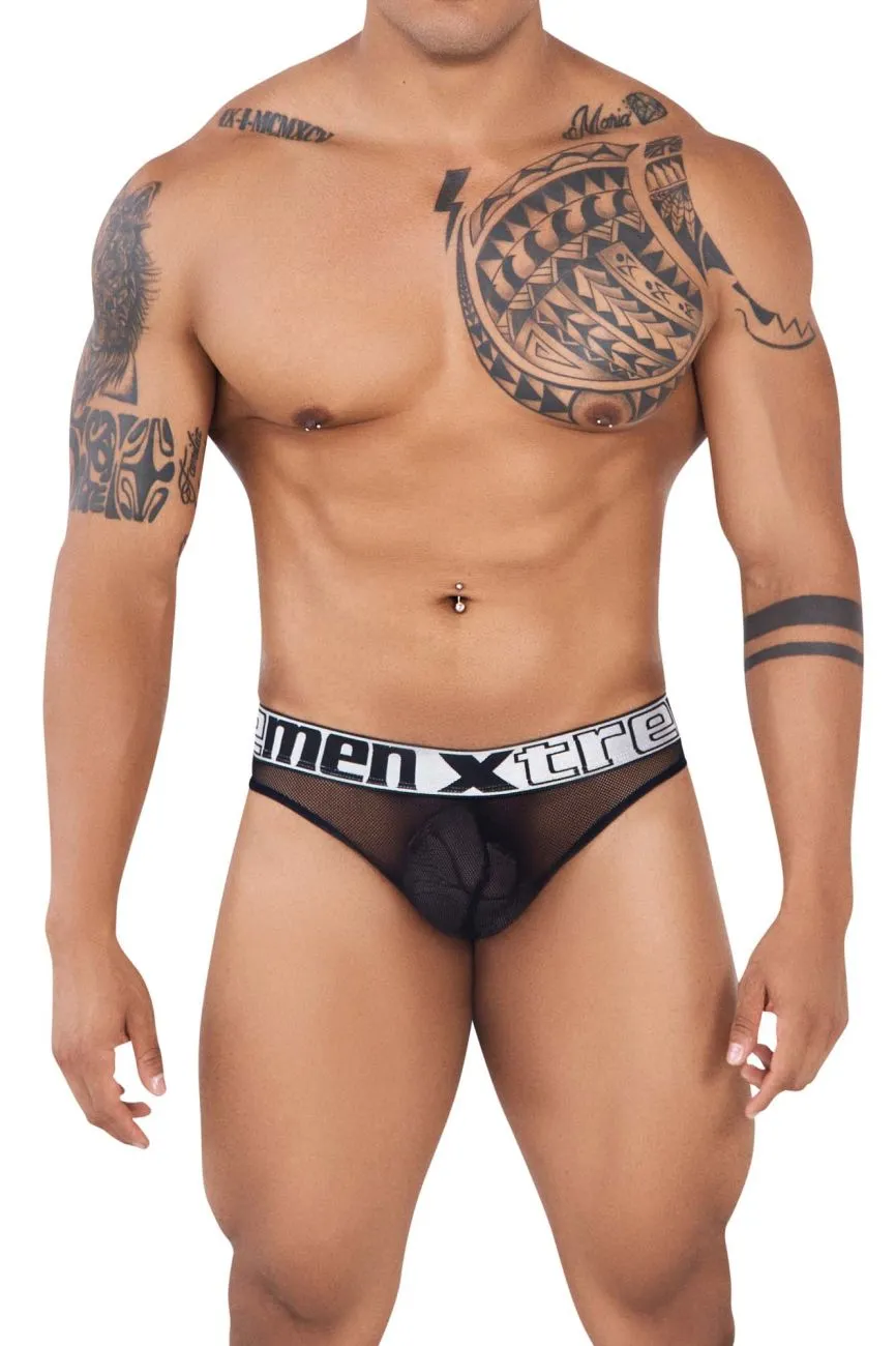 Xtremen 91137 Mesh Thongs Color Black