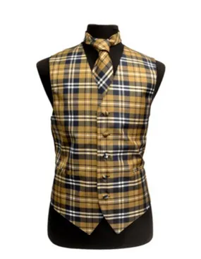 Yellow Plaid Vest Set